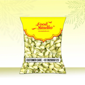Food Studio Unique Premium Roasted & Salted Pistachios Yellow Pouch 1kg