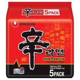 NongShim Asian Shin Ramen Noodles - 5 Pack