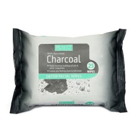 Beauty Formulas Facial Wipes Charcoal Detox (25 Wipes)