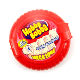 Wrigley's Hubba Bubba Snappy Strawberry Flavour Mega Long Bubble Gum 56gm