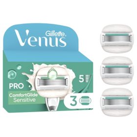 Gillette Venus ComfortGlide 5 Sensitive, Razor + 3 Razor Blade Refills