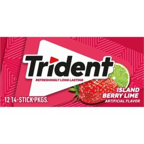 Trident Isaland Berry Lime Flavor Sugar Free Gum X 14 Soft Gum