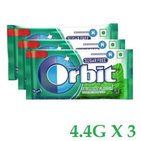Orbit Spearmint Flavour Sugar free chewing gum 4.4g X 3