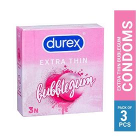 Durex Extra Thin Bubblegum Flavoured Condom - 3Pcs Pack