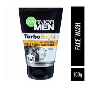 Garnier Men Turbo Bright Anti-Pollution Double Action Face Wash 100g