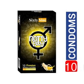 NottyBoy SixtyNine Banana Flavoured Condom - 10 Pieces Premium