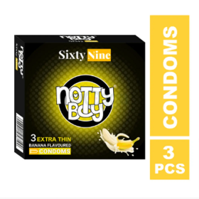 NottyBoy SixtyNine Banana Flavoured Condom - 3 Pieces Premium