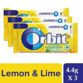 Orbit Lemon & Lime Flavour Sugar free chewing gum 4.4G X 3