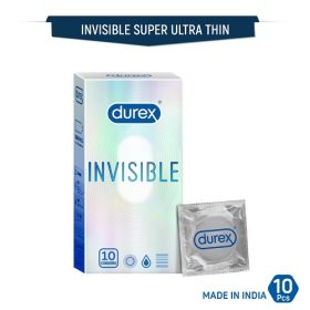 Durex Invisible Super Ultra Thin Condoms 10 Condoms