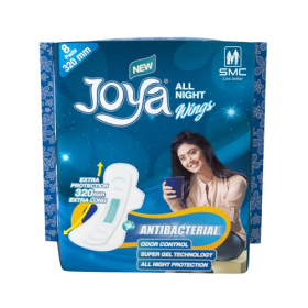 Joya Sanitary Napkin – All Night Wings 8 Pads Pack - 320mm