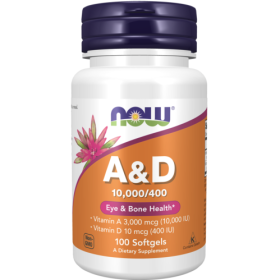 Now Foods Vitamin A & D 10,000/400 IU | 100 Softgels