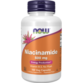 Now Foods Niacinamide (B-3) 500 mg | 100 Veg Capsules