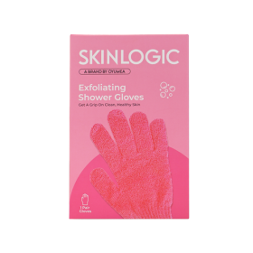 Skinlogic Bath And Body Exfoliating Body Gloves 1 Pair Pink