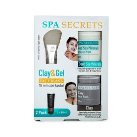 Xpel Spa Secrets Clay & Gel Face Mask 2 Pack Gift Set