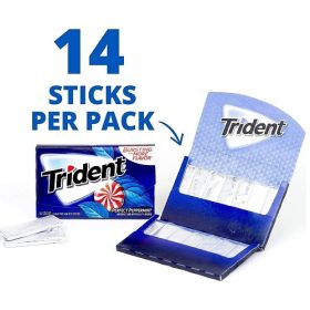 Trident Perfect Peppermint Gum Flavor Sugar Free Gum X 14 Soft Gum