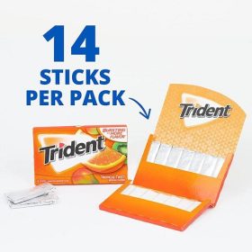 Trident Tropical Twist Flavor Sugar Free Gum X 14 Soft Gum