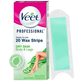 Veet Professional Dry Skin Skin Hair Removal Wax Strips 20 Strips