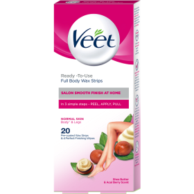 Veet Full Body Waxing Kit Normal Skin 20 Strips
