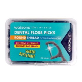 Watsons Dental Floss Round Thread Charcoal