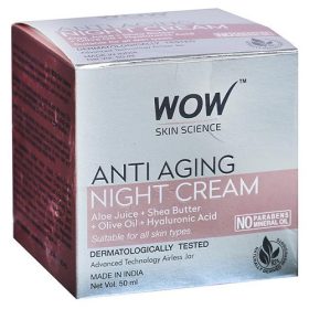 WOW Anti Aging No Parabens & Mineral Oil Night Cream 50ml