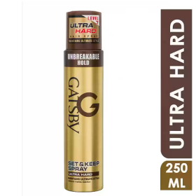 Gold Gatsby Set & Keep Hair Spray - Ultra Hard 250ml