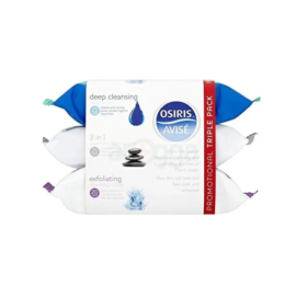 Osiris Avise 3 in 1 Facial Wipes Triple Pack
