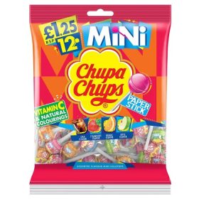 Chupa Chups Mini Assorted Flavour Mini Lollipops - 12 Mini Lollipop