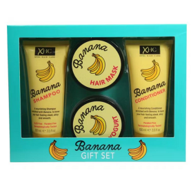 Banana Shampoo & Conditioner & Body Yogurt & Hair Mask Box Set